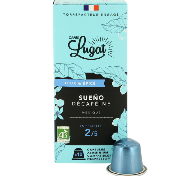 Capsule di caffè – Deca bio Sueño – Cafés Lugat (10 capsule)